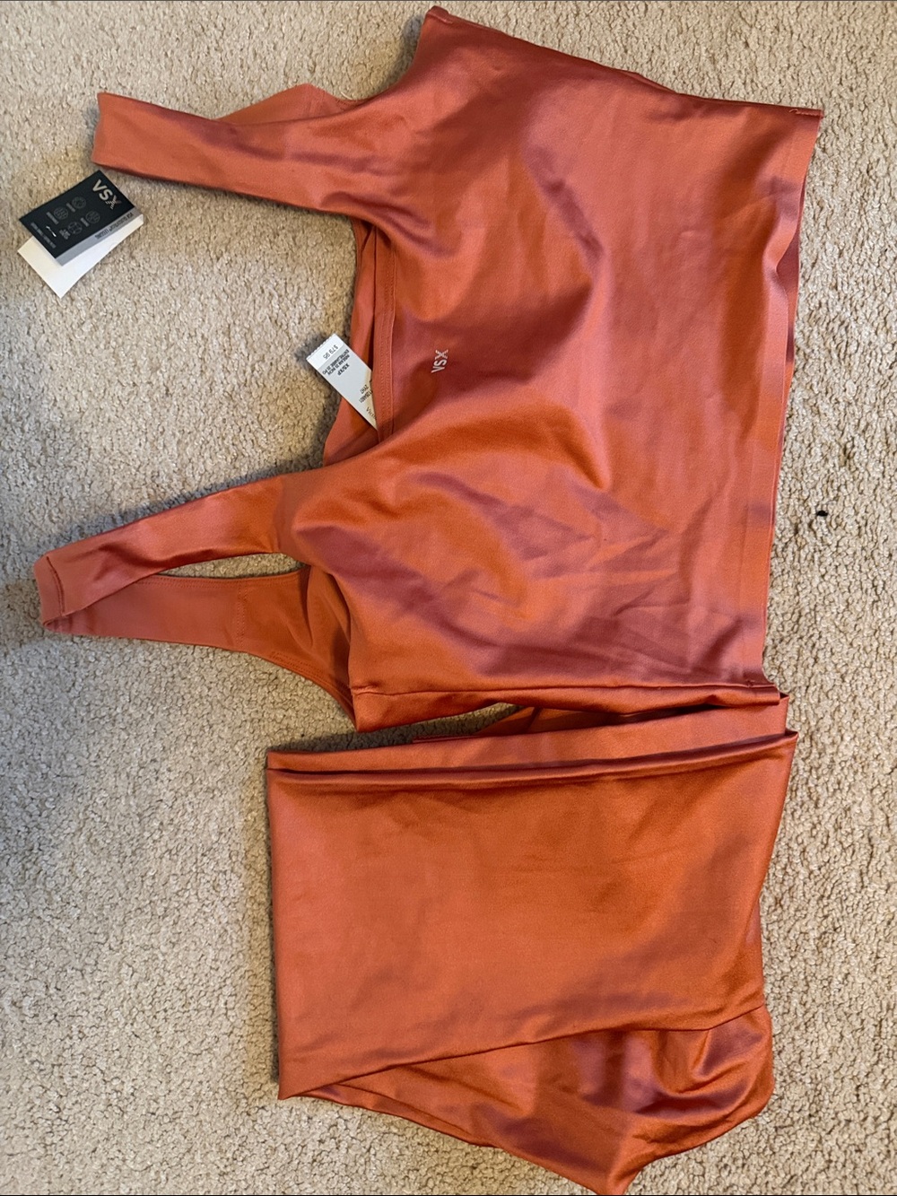 VSX Burnt Orange Active Bra and Leggings Set